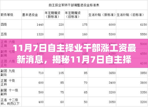 揭秘自主择业干部涨薪动态，最新消息与全面解读涨工资背后的故事（11月7日更新）