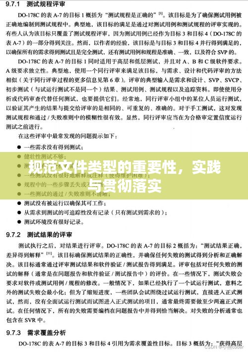 规范文件类型的重要性，实践与贯彻落实