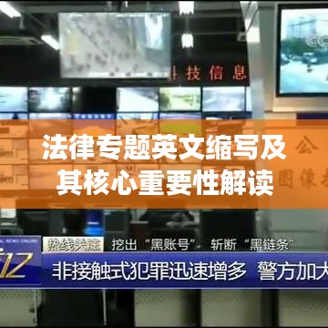 法律专题英文缩写及其核心重要性解读
